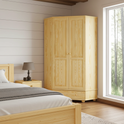 Szafa sosnowa narożna 200