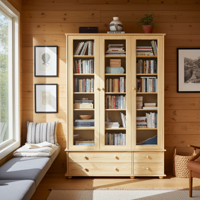 Witryna sosnowa 148x35x220