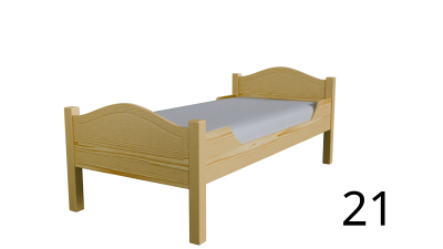 Łóżko sosnowe nr. 21 90/200 (Lakier)